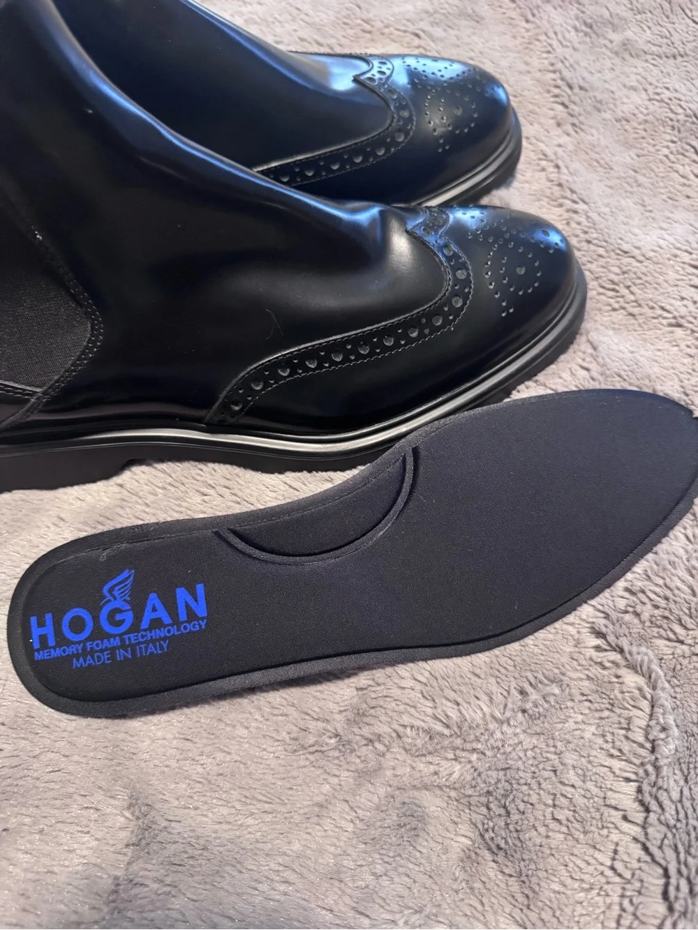 Hogan Leather Chelsea Boots
